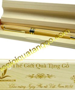 Hộp Bút Gỗ Maple Một Màu Nhỏ