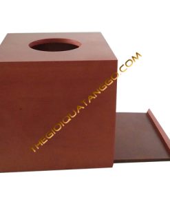 Hộp Đựng Khăn Giấy Bằng Gỗ Hình Vuông Màu Cánh Gián