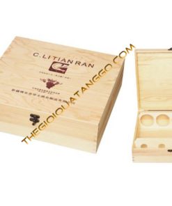 Hộp Rượu Gỗ Bốn Chai